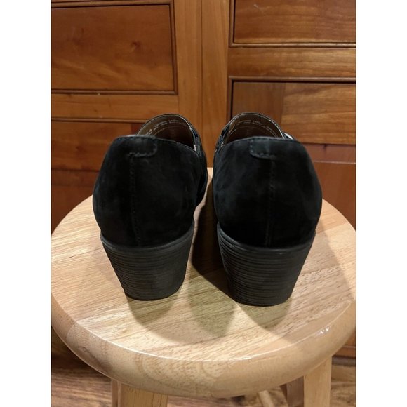 Dansko Black Clio Nubuck Suede Wedge Clogs  7.5-8  38 - Picture 8 of 12
